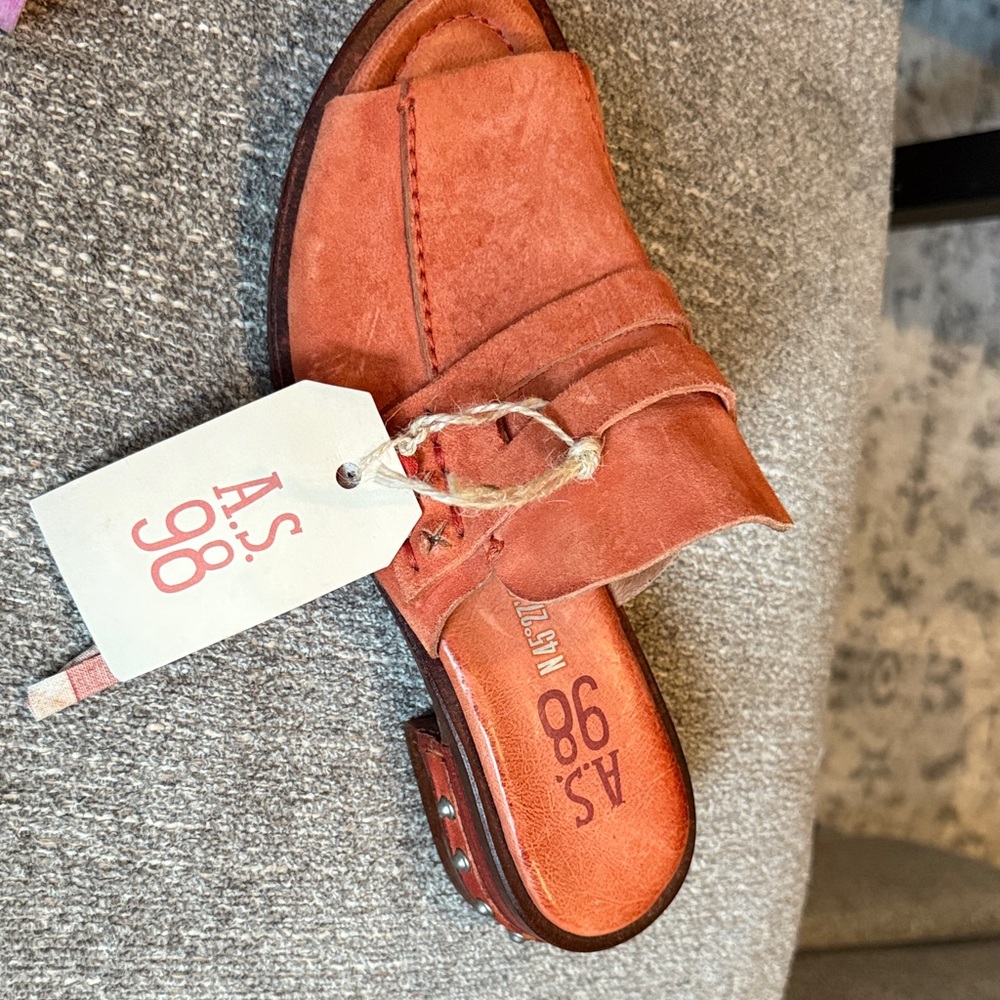 A.S.98 Women's Burnt Orange/Terracotta Flats